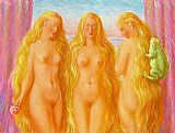 Rene Magritte The Sea of Flames painting
